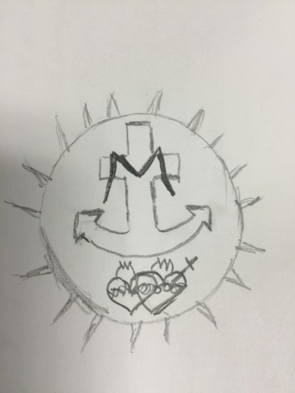 communion cross with sun