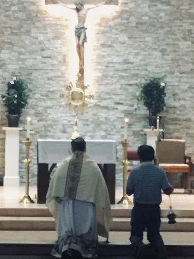 kneeling in Adoration