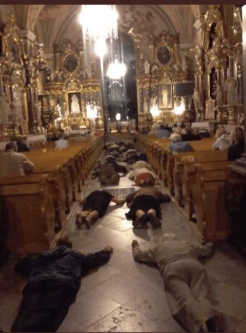 Poland lying prostrate