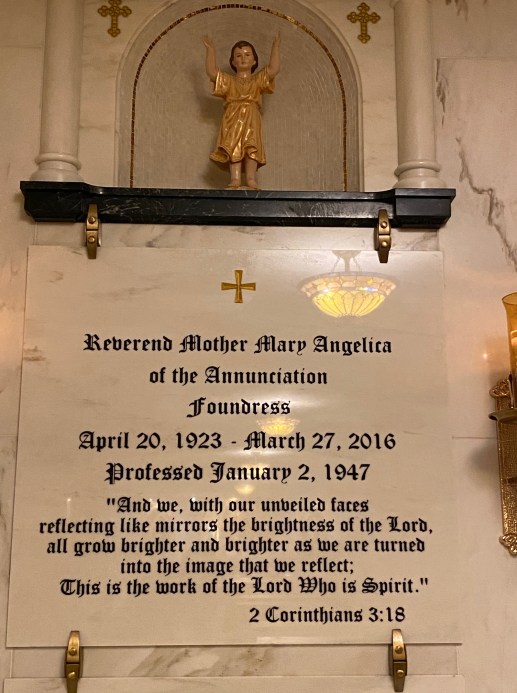Mother Angelica's grave